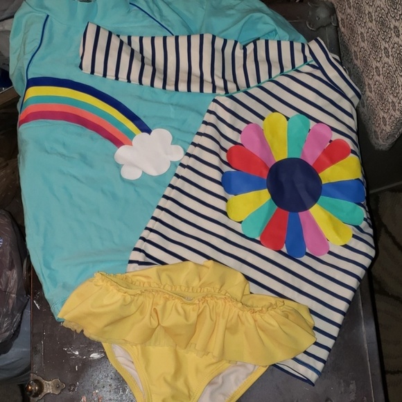 Mini Boden Other - Girls swim suit bundle 2 tops, 2 bottoms